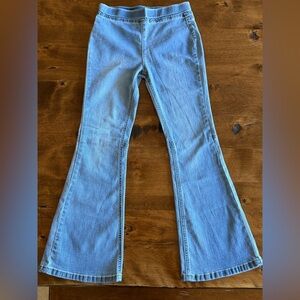 GIRLS PULL ON FLARE LEG DENIM JEAN SIZE 8
